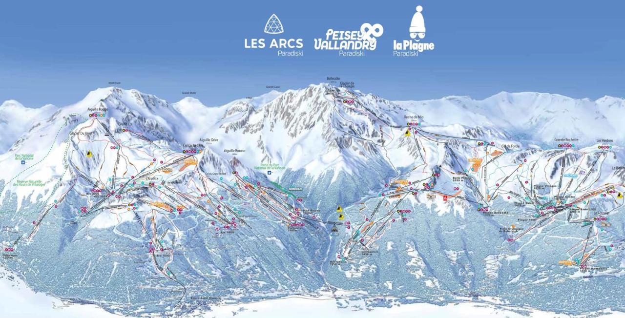 Arc 1950, Ambiance Chalet Luxe 5/7Pers Dans Residence 5* Skis Aux Pieds Avec Spa Les Arcs  外观 照片
